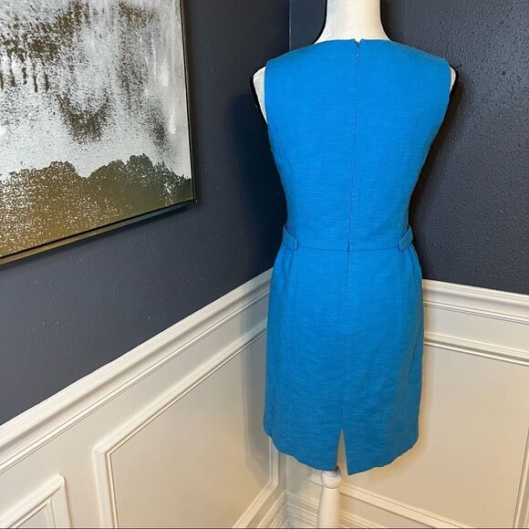 Lafayette 148 V Neck Knee Length Boucle/Tweed Dress - Picture 4 of 7